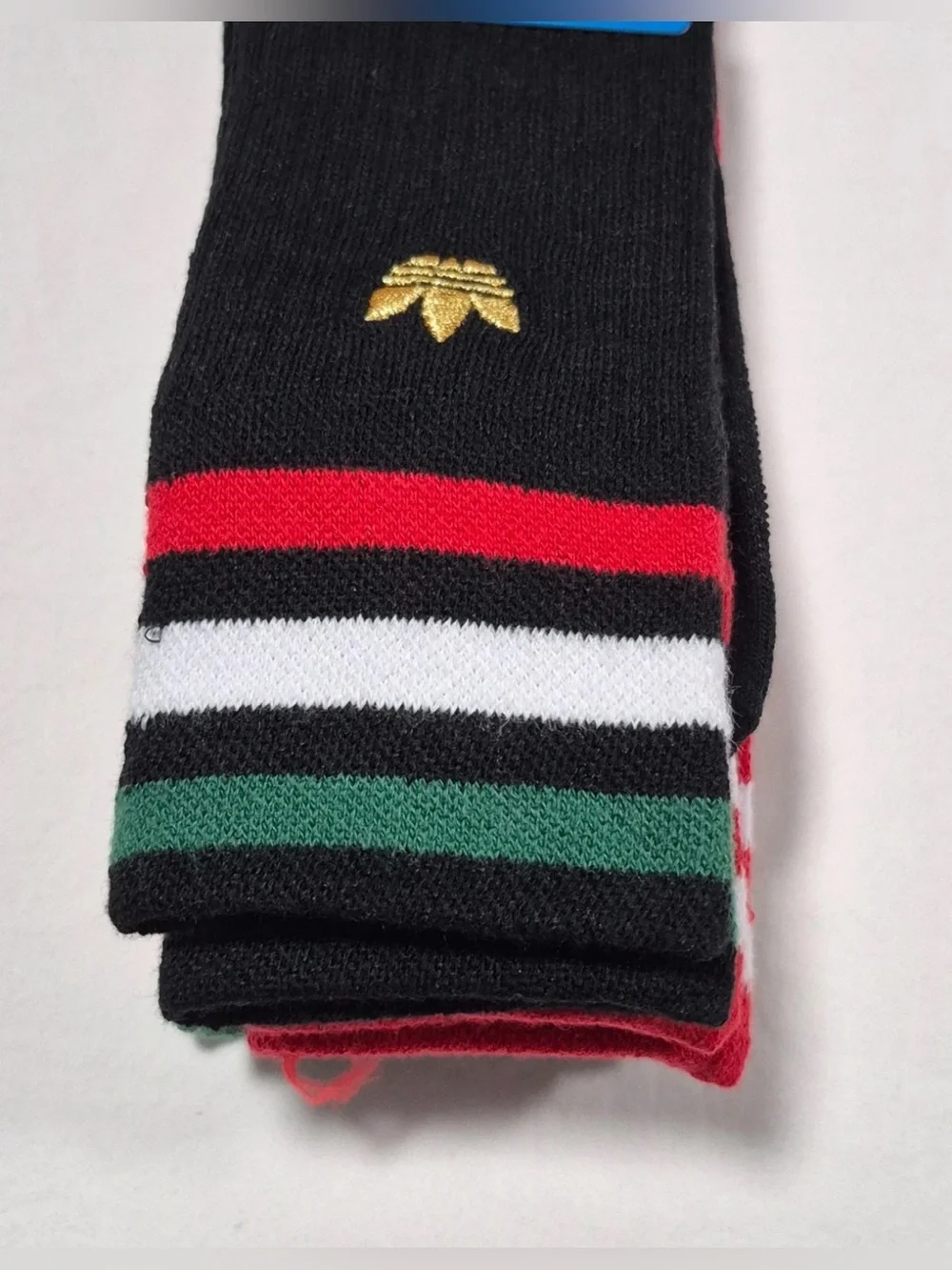 adidas Originals 3-Pack Mexico Roller Crew Socks in Black, Green, & Red football